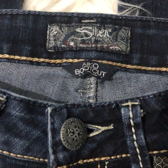 Silver Aiko Bootcut Jeans Size 28/31 EUC - Picture 6 of 12
